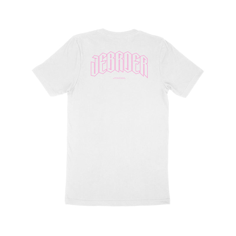 Jebroer "Outline white & pink" White t-shirt